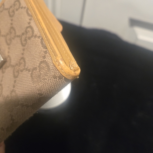 Vintage GUCCI GG Logo Canvas Leather Bifold Wallet - Picture 4 of 14